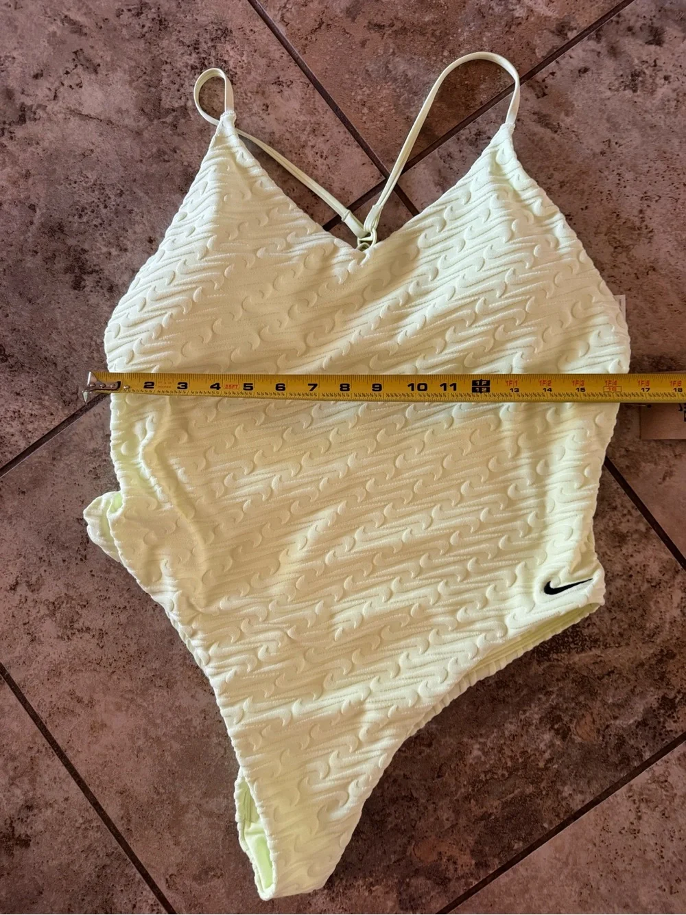 NWT Nike Women's Swoosh Link Terry Texture Y-Back One Piece Swimsuit SIZE XL